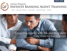 Tablet Screenshot of infinitebankingagenttraining.com